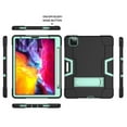thumbnail image 4 of iPad Pro 12.9 2020 Case with Soft PET Screen Protector, Dteck Full Body Protective Case for 12.9" iPad Pro 4th Generation, Hybrid Rugged Shockproof Case with Kick Stand, Black+Mint, 4 of 7