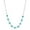 Blue, variant on 1928 Jewelry Women's Minimalist Fireball Pave Crystal Clear Crystal Linking Chain Pendant Necklace 16" + 3" Extender