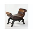 thumbnail image 1 of Sleigh Bench (Striped Faux Leather), 1 of 1