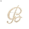 thumbnail image 2 of Meidiya Letter Brooch Pins Initial Rhinestone Brooch for Women Crafts Gold A-Z 26 Letters Simulated Pearl Initial Letter Alphabet Brooches Pin Women Gifts Jewelry Accessories, 2 of 8