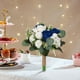 thumbnail image 2 of Ramo de boda, ramo de novia, flores decorativas de seda, flores artificiales románticas para decoración de centros de mesa de boda Azul, 2 of 8