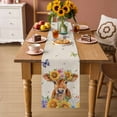 thumbnail image 2 of Spring Cow Table Runner 108 Inches, Summer Sunflower Botanical Rustic Bed Runner Dresser Scarves Tabletop for Indoor Outdoor Parties/Ceremony/Banquet, 13"x 108", 2 of 8