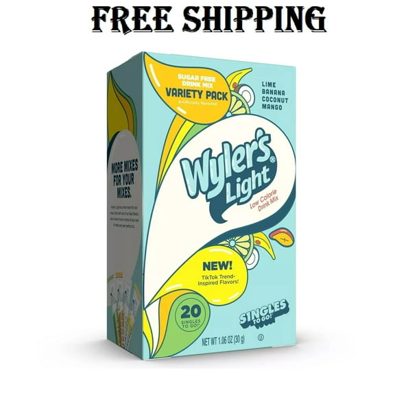 Wyler's Light Singles To Go Drink Mix, Watertok Base Flavors - 20ct