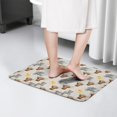 thumbnail image 4 of White Highland Cow Flower Bathtub Flannel Non Slip Door Rugs,Washable Door Mats Indoor,Decorative Door Mats,Dirt-Resistant and Absorbent Doormat for Entrance,Bedroom,Kitchen,Bathroom,23.5"x16", 4 of 5