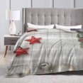 UltraSoft Micro Fleece Blanket,Merry Christmas Unique Design Wood