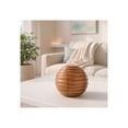 thumbnail image 3 of Wooden Orb with Ridges for Home Decor - Mango Wood Sculpture for Entryway, Coffee Table, and Living Room - Decorative Accent for Bathroom, Shelf Decor, and Office Styling - 4", Brown, 3 of 12