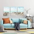 thumbnail image 2 of Hieng Abstract Watercolor Wall Painting Pictures for Bathroom Wall Decor Navy Blue Canvas Prints Blue and White Wall Art for Bedroom Kitchen Office, 2 of 6