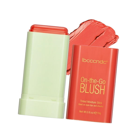 Blush Stick Multi Use Long wearing Smooth Dewy Finish Portable Blusher Stick Orange