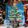 thumbnail image 4 of Women Christmas Sweater Funny Xmas Pattern Holiday Knit Sweaters Oversized Cute Crewneck Pullover Tops, 4 of 5