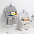 thumbnail image 7 of Wall Hanging Storage Bag,Wall Organizer with Multi-Pocket and Over The Door Organizers | Closet Storage Pouch with Metal Hole | Perfect for Bathroom Kitchen & Bedroom,Gray, 7 of 7