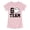 HEATHER PINK, variant on Instant Message - Go Team Baseball - Youth Girls Fitted Short Sleeve T-Shirt