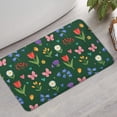 thumbnail image 2 of Pioneer Flower Floral Print Pattern Bathroom Rugs Mat, Non Slip Microfiber Bathroom Rug with Rubber Backing, Soft Mats for Bathroom Floor Tub Shower, 17"x30", 2 of 5