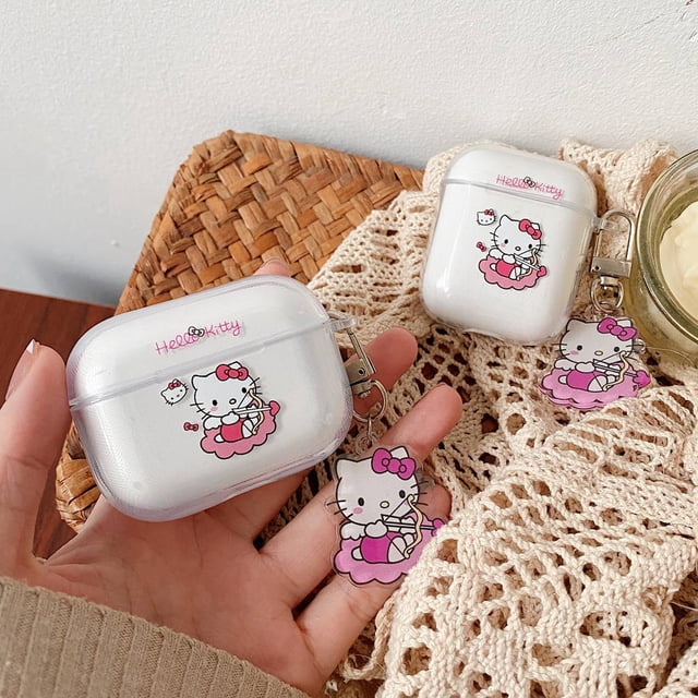 Airpods Pro Case Dibujos animados lindos Transparente Stellalou Hello Kitty Cinnamoroll Pudding dog Estuche de TPU suave Auriculares inalámbricos Funda para Airpods 1/2
