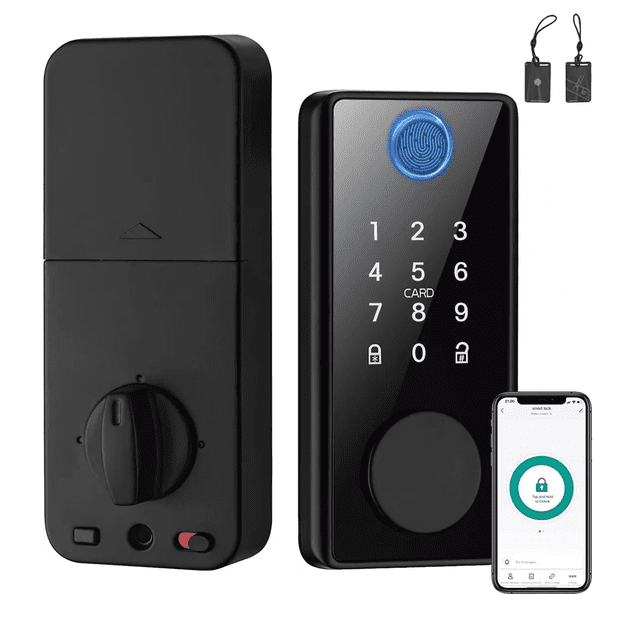 Digital Cerradura Electrónica Inteligente Seguridad Huella Negro