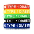 thumbnail image 3 of TRINGKY Silicone Wristband Medical Alert ID for Health Bracelet for Type 1/2 Diabetic Patients Neutral Colors Kids Size Ba, 3 of 10