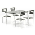thumbnail image 4 of 5 Piece Dining Table Set, Industrial Style Dining Table and Chairs Set for 4, Kitchen Table Set for Dining Room Kitchen Apartment, Grey, 4 of 7