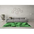 thumbnail image 3 of Ahgly Company Indoor Rectangle Patchwork Emerald Green Transitional Area Rugs, 7' x 10', 3 of 4