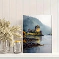 thumbnail image 2 of Eilean Donan Castle Watercolor Canvas Print, Wall Decor for Living Room Bedroom Office Hotel Restaurant Entryway, 2 of 8