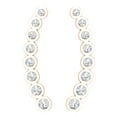 thumbnail image 3 of 0.60 Carat (ctw) 18K Rose Gold Round Cut White Diamond Ladies Journey Curved Climber Earrings, 3 of 4