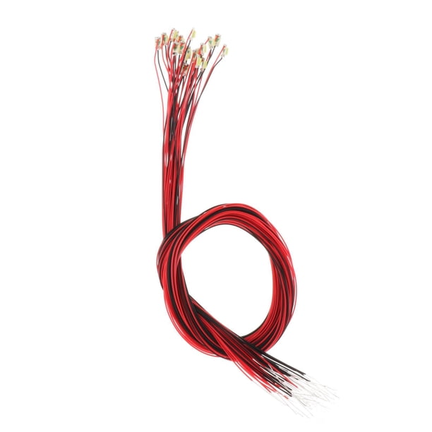 Luz de cables con cable DIY de 30 cm 20x Model Train Cables de Conductores Cable Micro Pre- - luz de color blanca Luz blanca Magideal Luz de cables con cable DIY de 30 cm