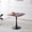 Black + Dark Walnut + MDF+Metal, variant on 31.5" Walnut Square Dining Table for 2-4, Mid-Century Modern Tulip, 0.71" Thick MDF Top & Solid Metal Pedestal Base – Ideal for Apartments