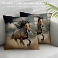 thumbnail image 3 of Shangniulu Safari Horses Throw Pillow Cover American Western Animals Horse Running in dust Farmhouse Cushion Case for Sofa Couch Multiple Sizes Available, 3 of 5