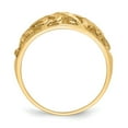 thumbnail image 2 of 14K Yellow Gold Ring Band Themed Paisley Diamond-cut Design Dome, Size 6, 2 of 5