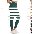 thumbnail image 3 of Yoga Pants JIANLAI Womens Ribbed Seamless High Waist Leggings Stretch Knit Athletic Pants Soft Sweat‑Wicking Gym Yoga Running Workout Casual Full Length Active Bottoms, 3 of 4