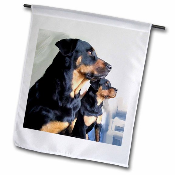 3dRose, Rottweiler, 12 x 18 inch Garden Flag