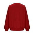 thumbnail image 7 of Fall Fashion Must Haves Womens Long Sleeve Festive Round Neck Christmas Pullover Sweatshirt Holiday Top Women Fall Clothes, 7 of 7