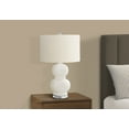 thumbnail image 3 of Noaman 25" Cream Ceramic Table Lamp with Ivory Drum Shade, Contemporary Lighting for Living Room, Bedroom, Office, 3-Way Switch, 15x15x25 Inches, 3 of 4
