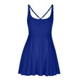thumbnail image 3 of Miqool Womens Tennis Dress Built in Shorts & Bra Adjustable Straps Crisscross Back Summer Exercise Workout Mini Dress Golf Athletic Dresses for Women, 3 of 9