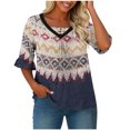 thumbnail image 4 of Camiseta de Cuello de Tripulación Casual de Manga Corta de Verano de las Mujeres con Detalle Plisado para el Uso Diario, Tela de Poliéster Suave, Camiseta de Color Sólido, 4 of 8