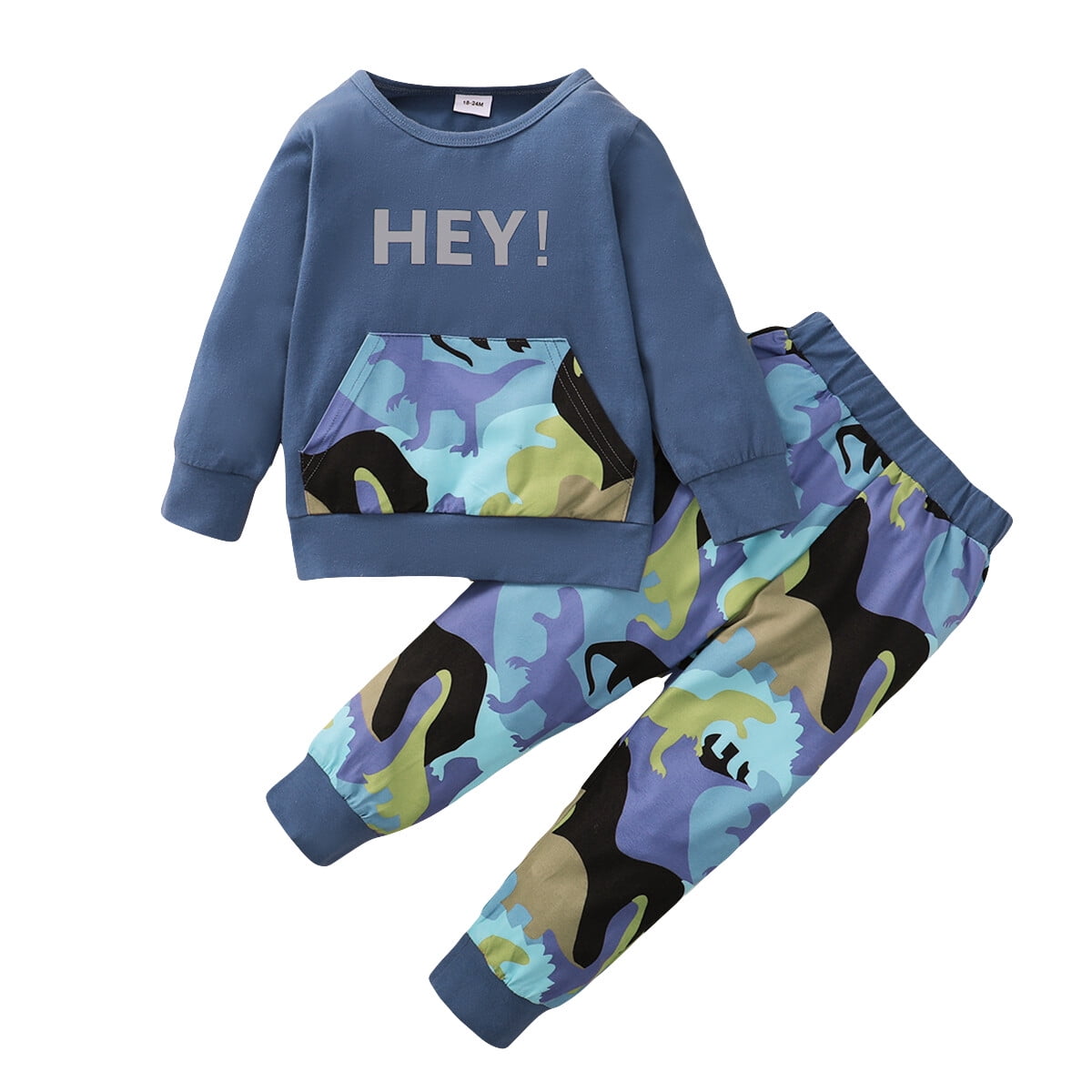 For 1-4 Years old,DIGOOD Baby Boys Girls Fashion T-shirt+Pants 2Pcs Camouflage Outfits Set