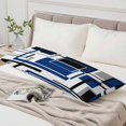 thumbnail image 4 of Blue Black Geometric Body Pillow Cover, Pillowcase Protectors with Zipper, Breathable Decorative Throw Pillow Case Cover, Modern Minimalist Abstract Stripes Pillow Shams for Couch Sofa 20x54Inch, 4 of 8