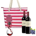 thumbnail image 1 of Bolso de mano de lona tipo sobre con dispensador oculto para vino y playa, 1 of 4