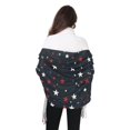 thumbnail image 4 of FORMRS Womens Scarf Winter Soft Long Big Warm Shawls Wrap Tassel Scarves, Blue Stars Pattern, 4 of 9