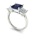 thumbnail image 2 of Three-Stone Engagement Ring for Women - 2.5ct Simulated Blue Sapphire in 14K White Gold Promise Ring, 2 of 6