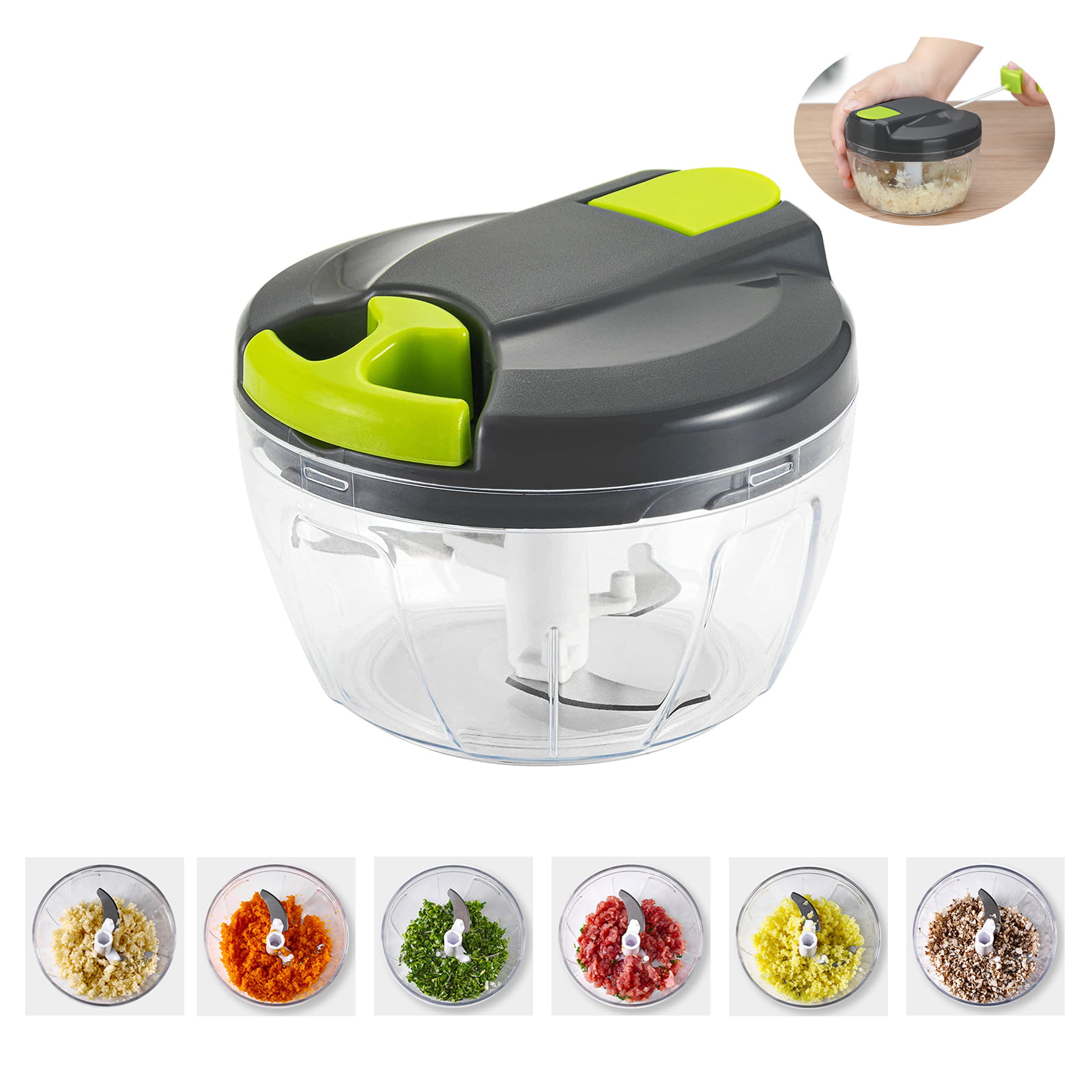 Details about   Easy Pull Manual Food Vegetable Processor Chopper Blender Mixer Slicer 