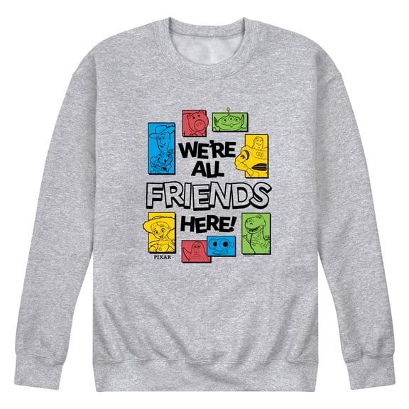 Toy Story - We're All Friends Here - Men's Long Sleeve Crew Fleece Sweatshirt