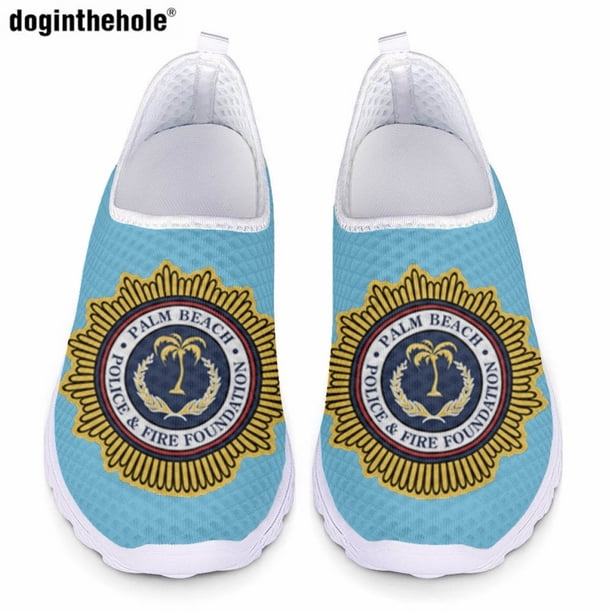 Doginthehole West Palm Beach Florida - Zapatos planos informales con estampado para mujer, nuevos zapatos de malla ligeros y transpirables para verano, zapatos deportivos para exteriores