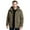 Khaki, variant on CharmCyan Men's Full Zip Hooded Jacket with Sherpa Lining Warmth for Outdoor Activities and Everyday Comfort Wear Army Green L