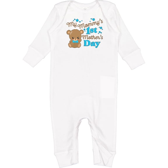 Inktastic Mommys 1st Mothers Day-cute Baby Bear Baby Romper Coveralls
