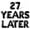 Black, variant on Letter Balloons - 27 YEARS LATER 16" Inch Alphabet Letters Foil Mylar Balloon 27th Birthday Party Banner (Black)