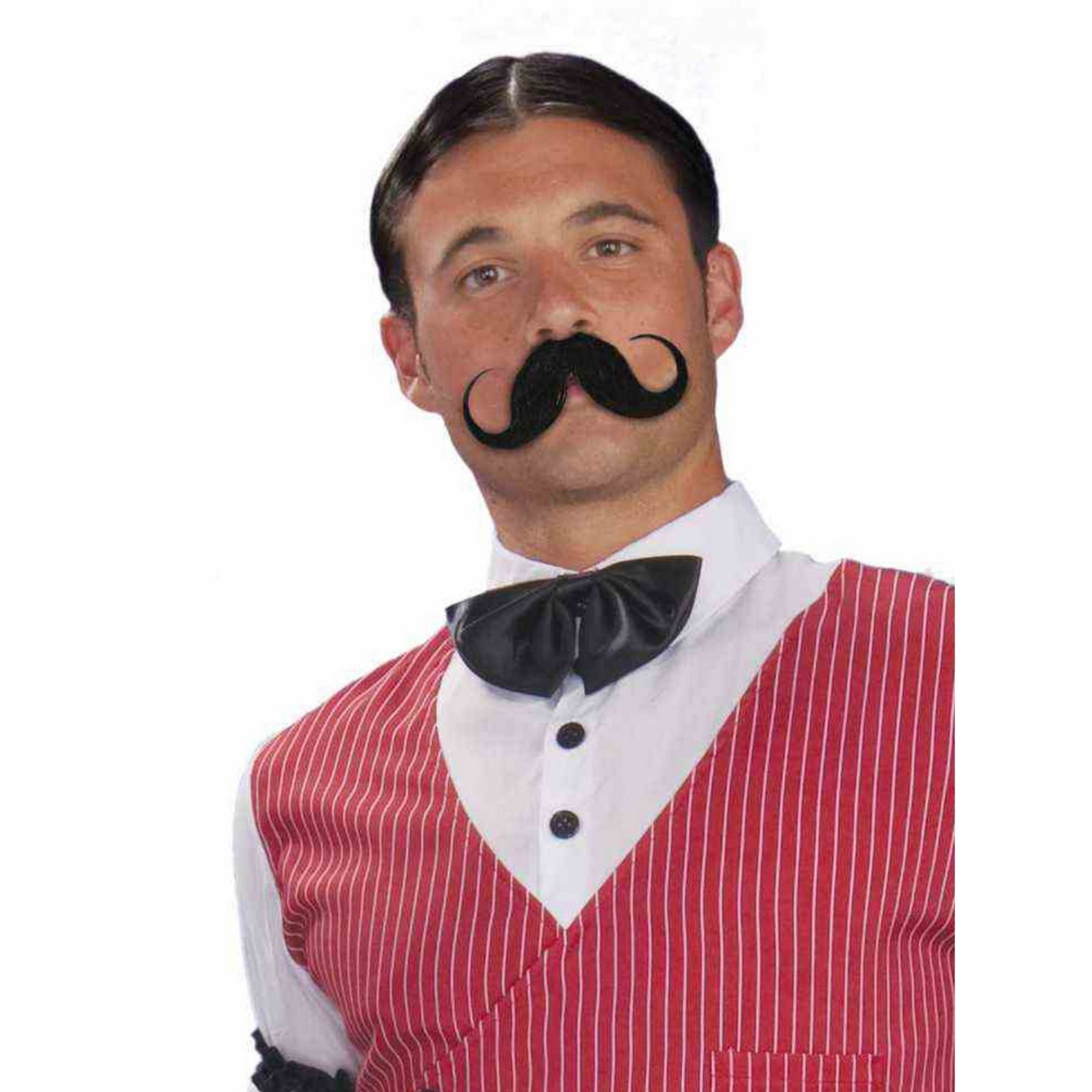 Black Handlebar Moustache Halloween Costume Accessory
