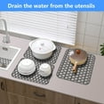 thumbnail image 5 of Clearance Drain Rack under $6 Silicone Sink Mat Sink Protector Bar Heat Insulation Pad Silicone Kitchen Sink Cushion Anti Collision And Non Slip Mat Multi Functional Kitchen Accessory, 5 of 9