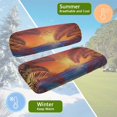 thumbnail image 5 of Uorisanigo Soft Golf Cart Seat Cushions Front Washable Golf Cart Cushions Polyester Club Car Golf Cart Seat Covers Hawaiian Sunset Palm Tree for Most 2 Passenger Club Car, 5 of 7