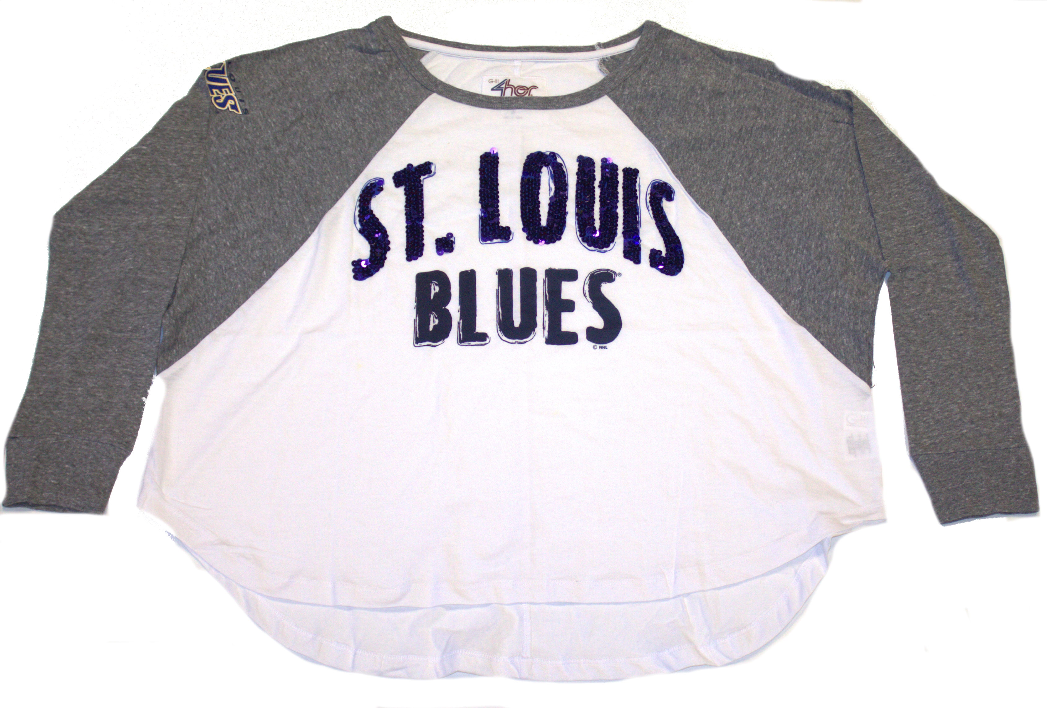 St. Louis Blues Womens Sequined Logo Shirt - Walmart.com - Walmart.com