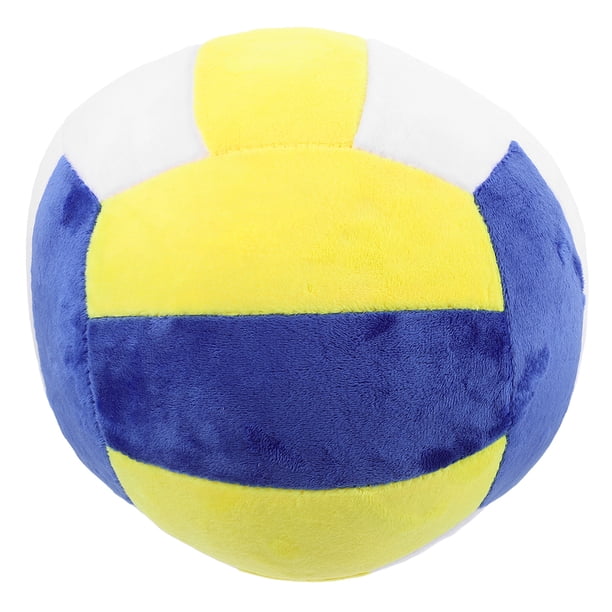 GOOHOCHY Peluche de voleibol, suave y bonito cojín de peluche para aficionados al voleibol, peluche decorativo para decoración de habitación, regalo de cumpleaños
