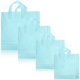 thumbnail image 1 of Bolsas de regalo Weewooday de plástico esmerilado, 100 unidades con asas, color azul, 1 of 7